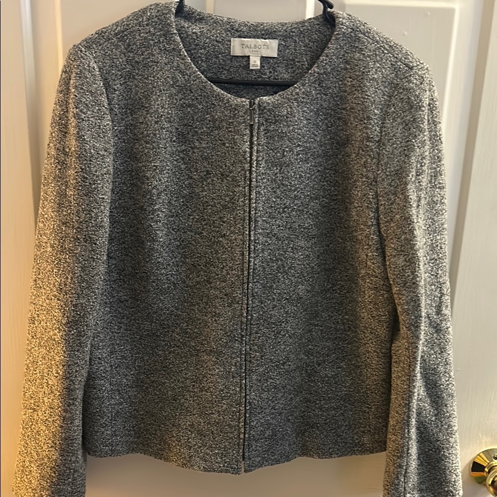 Talbots Gray Textured Jacket